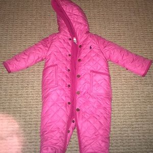 Ralph Lauren Snow suit size 9 months pink